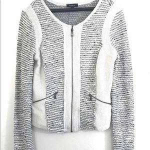 Drew by Anthropologie Sweater Jacket Tweed Zip Up Sz S
